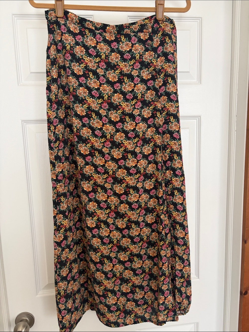 Urban Outfitters Black Floral Skirt